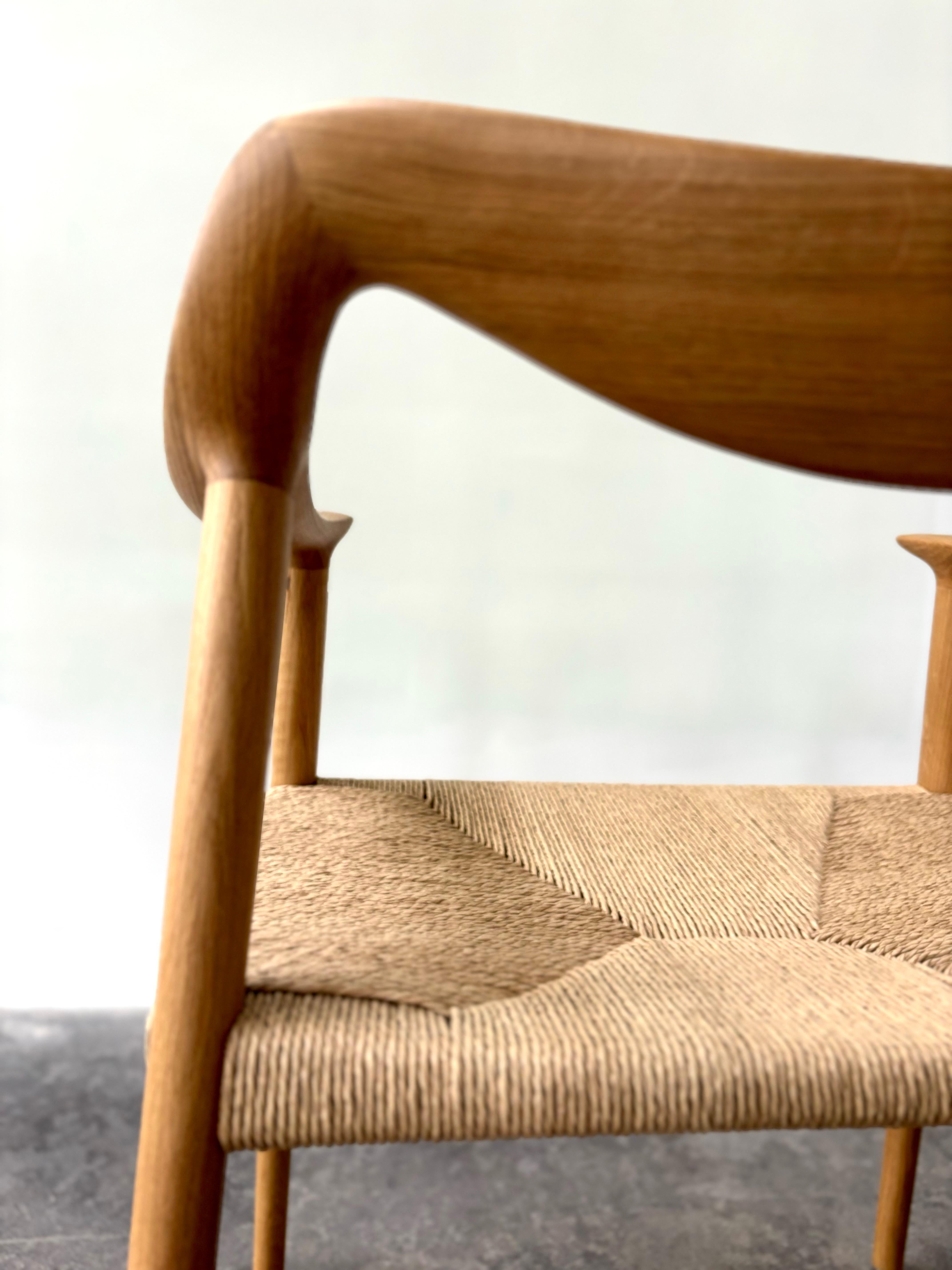 20ième siècle Ensemble de 4 chaises de salle à manger Fjord Fiesta Bambi, comme neuves produites en Norvège en 2023 en vente