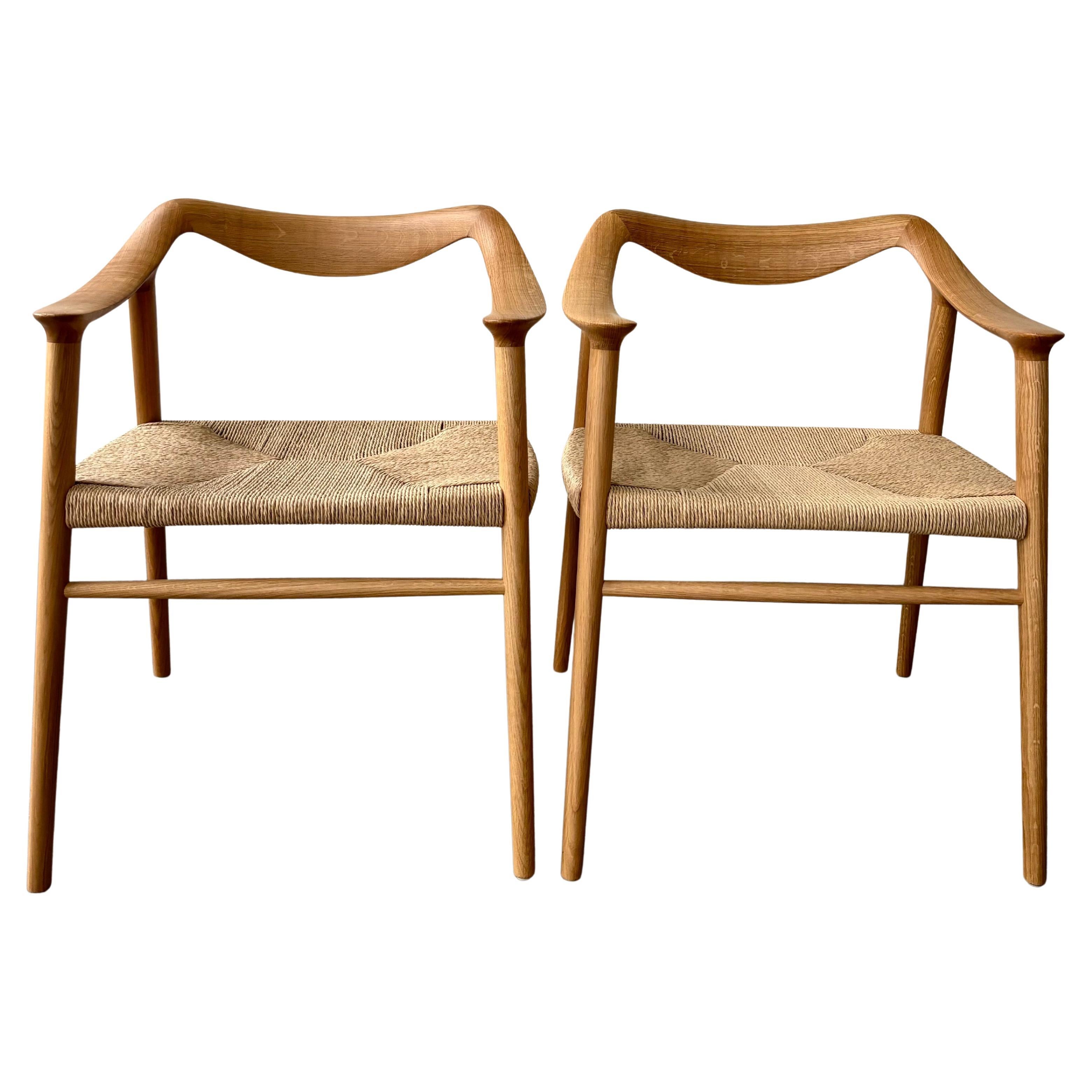 Ensemble de 4 chaises de salle à manger Fjord Fiesta Bambi, comme neuves produites en Norvège en 2023 en vente