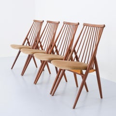 Set of 4 'Flamingo' Chairs by Thea Leonard for Nassjo Stolefrabrik, Sweden, 1960