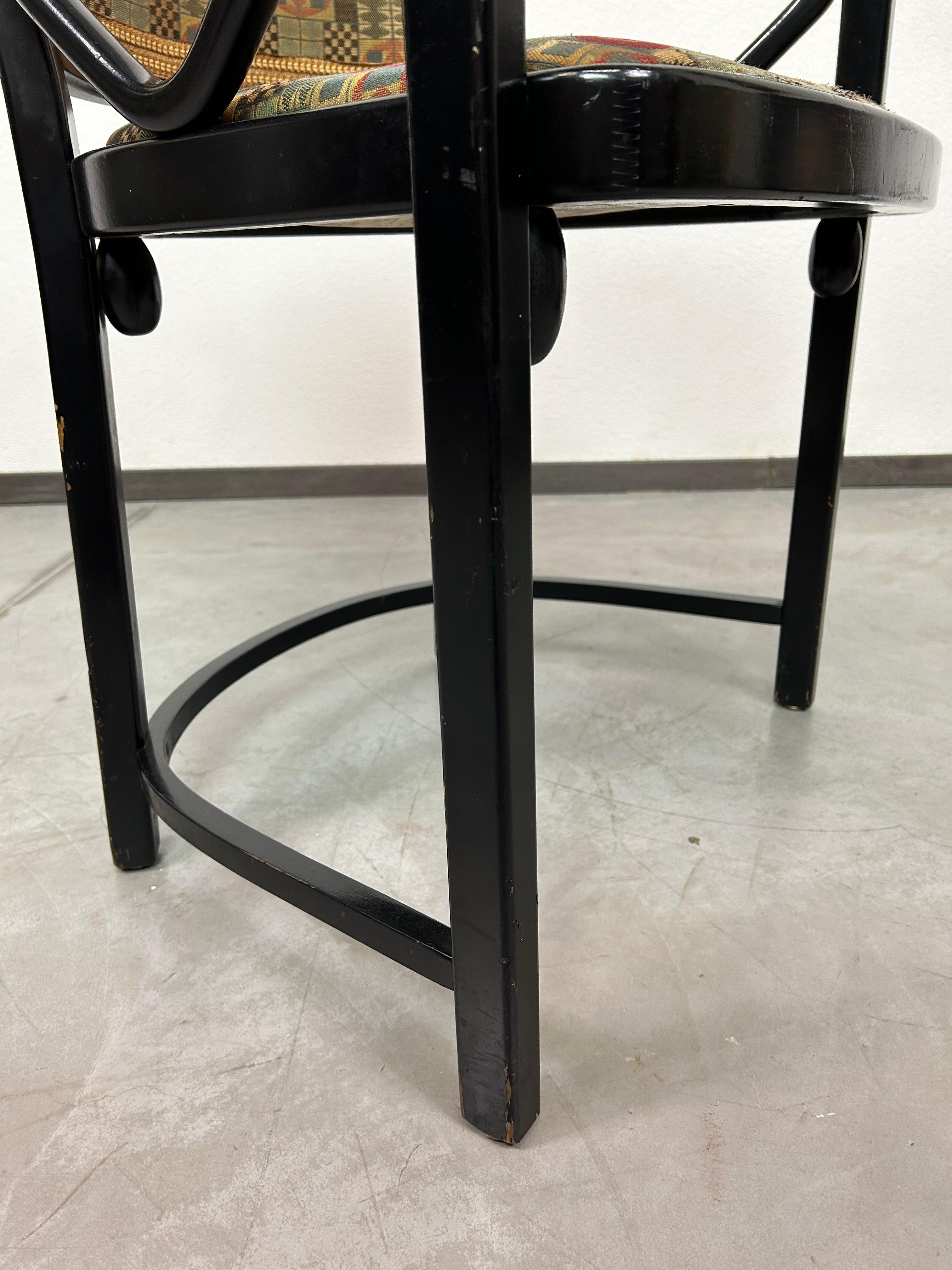 Set of 4 Fledermaus chairs by Josef Hoffmann For Thonet For Sale 3