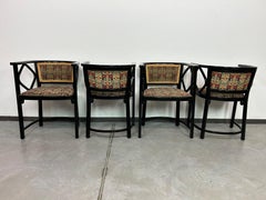 Set of 4 Fledermaus chairs by Josef Hoffmann For Thonet