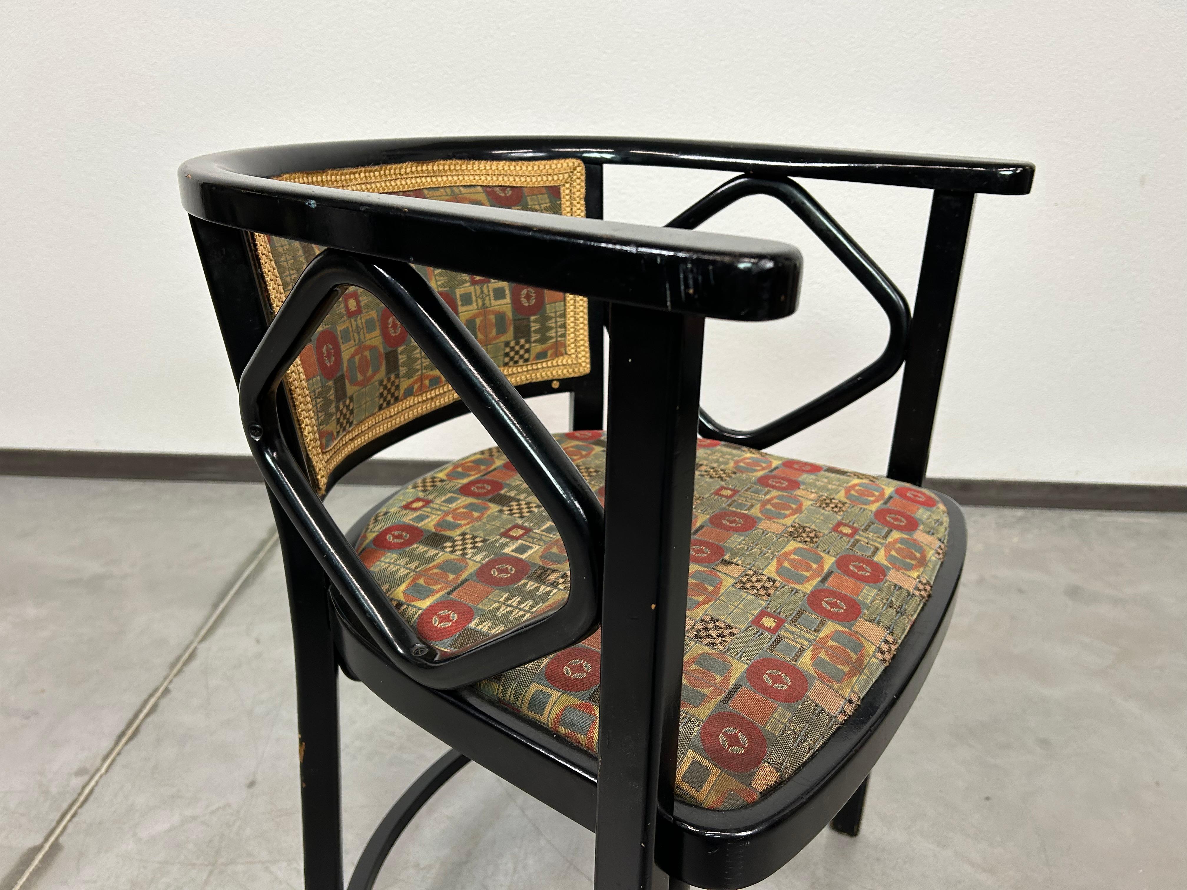 Set of 4 Fledermaus chairs by Josef Hoffmann For Thonet For Sale 2