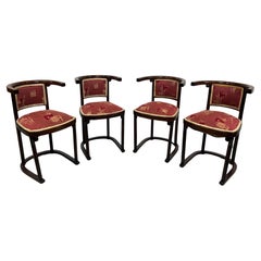 Set of 4 Fledermaus chairs no.728 arch. Josef Hoffmann