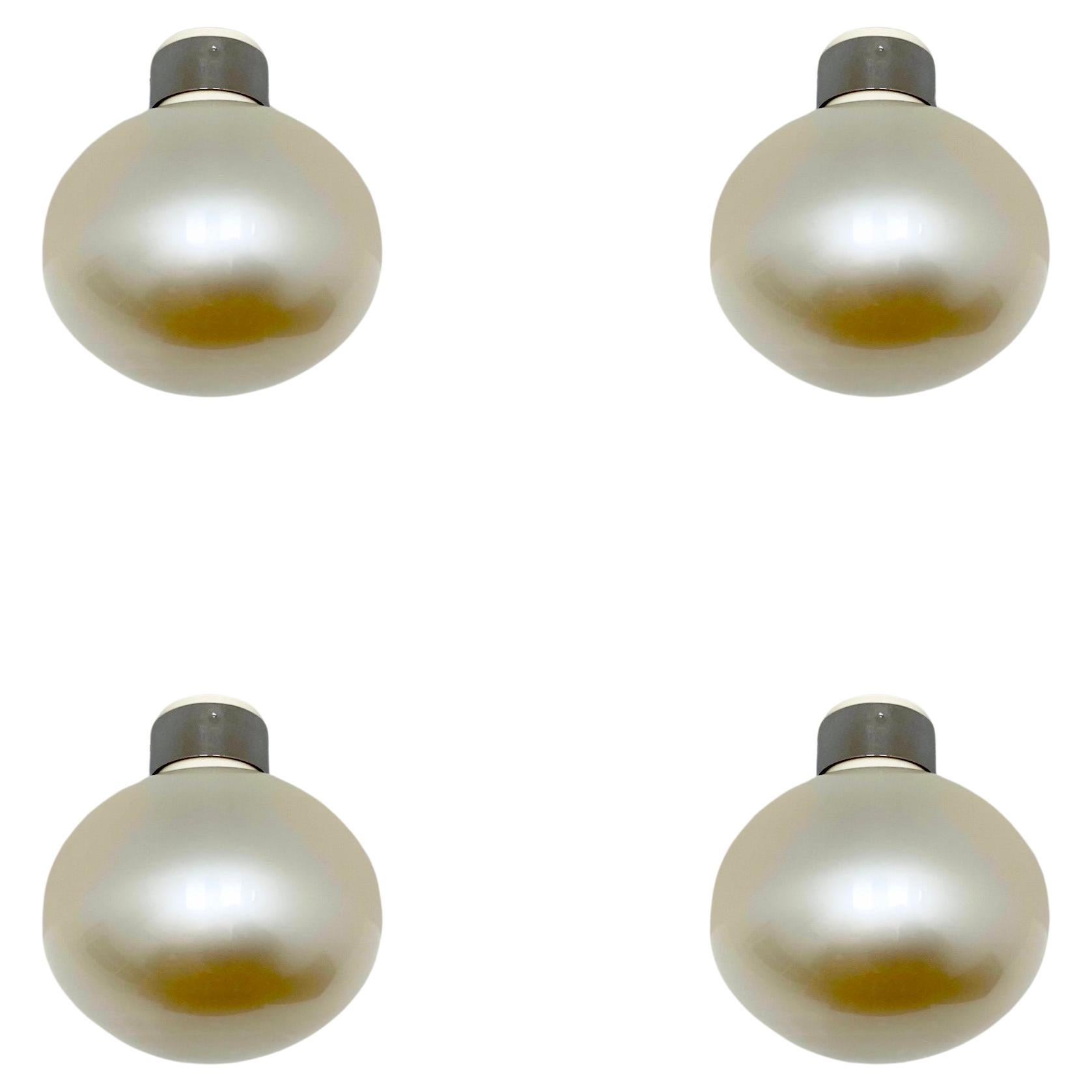 Set of 4 Flush Lamps by Motoko Ishii for Staff For Sale