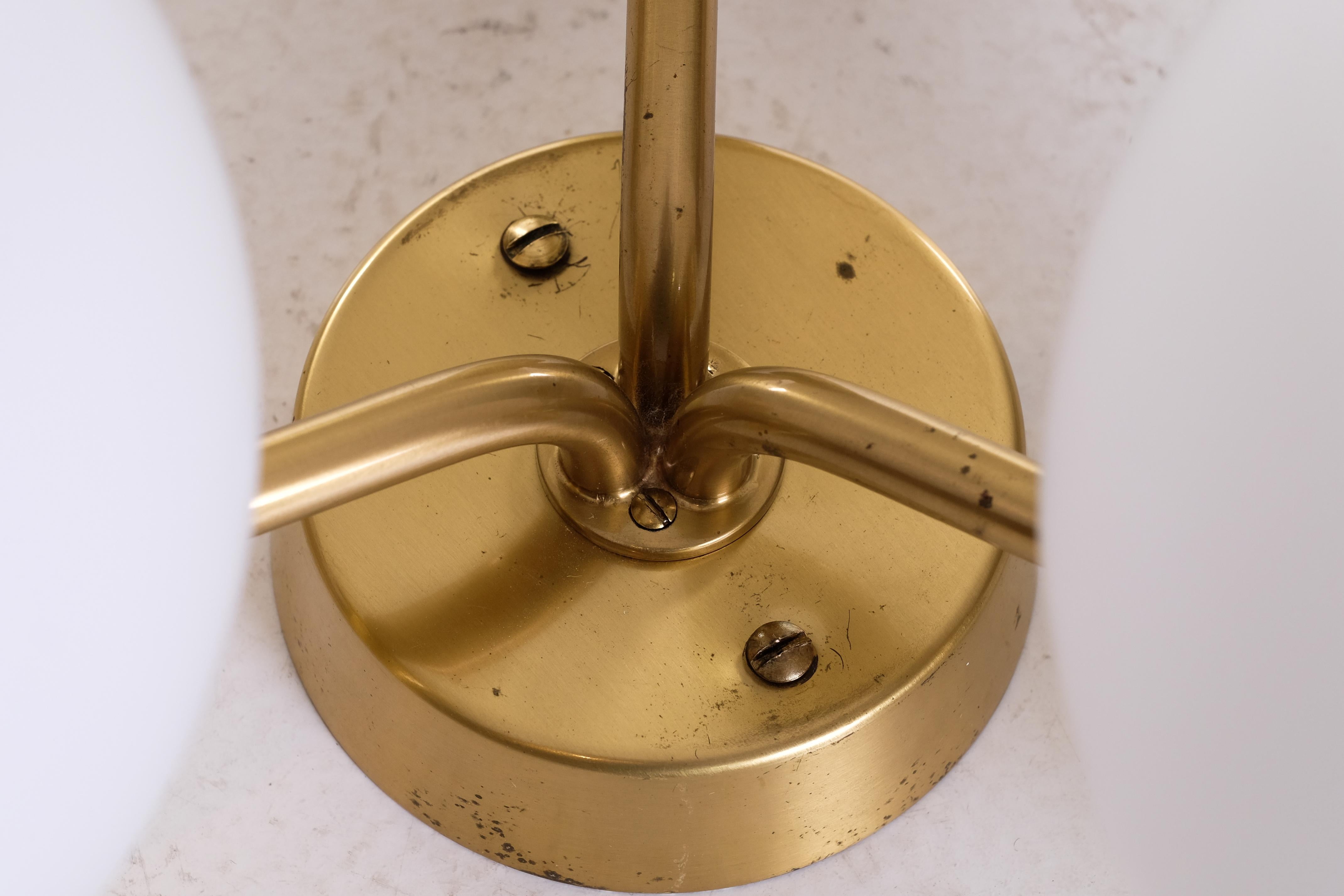 Brass Set of 3 Flush Mount Ceiling Lights by Hans Bergström, 1950s For Sale