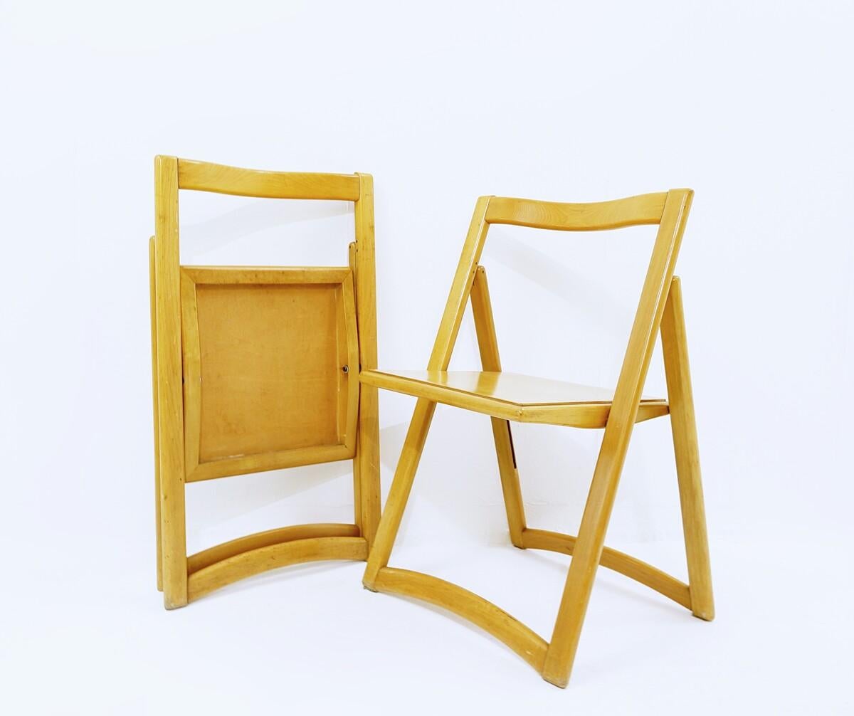 Set of 4 Folding Chairs, 1970s 4