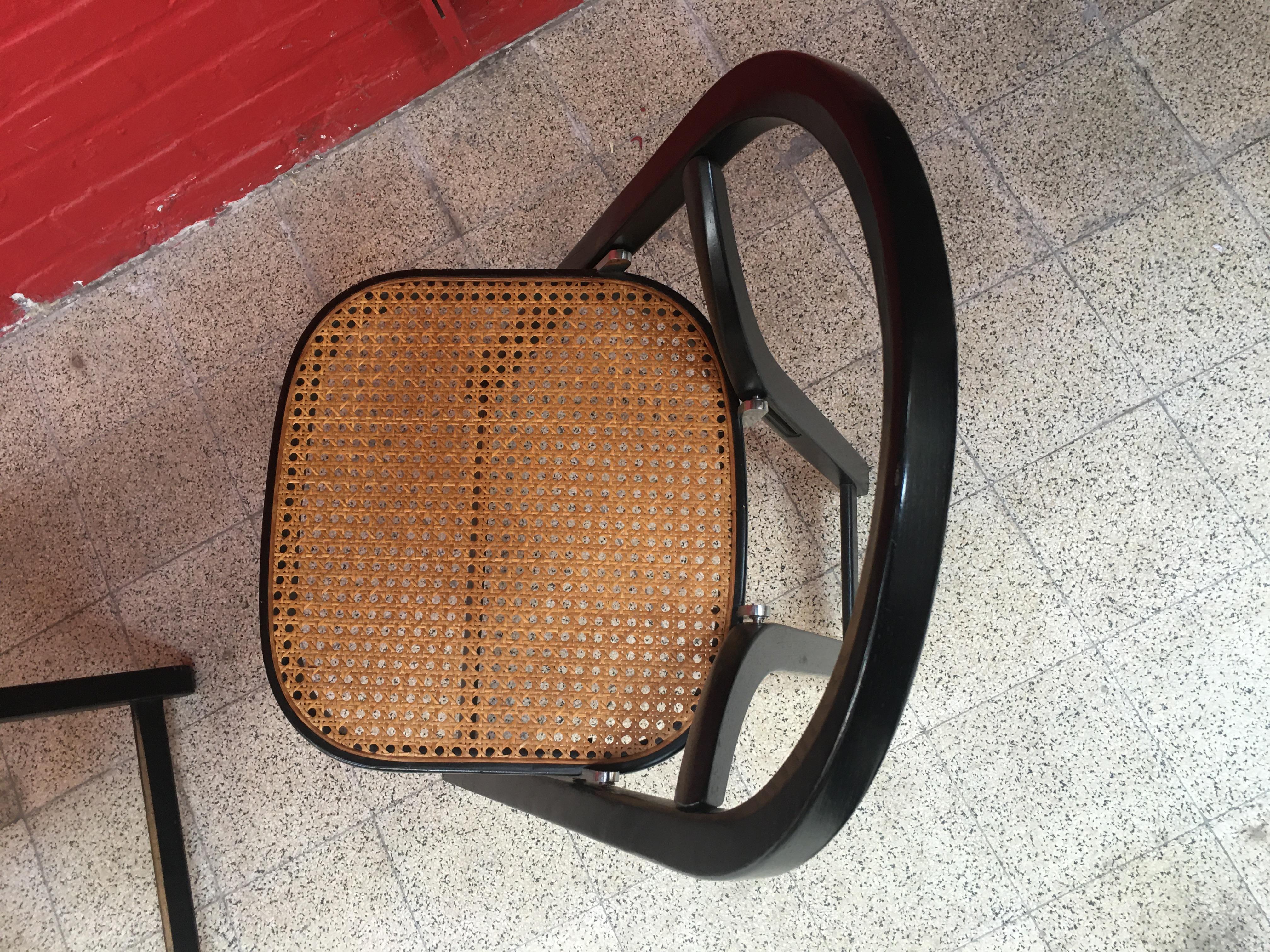  4 Folding Chairs Arca by Gigi Sabadin Created in 1974 for Crassevig For Sale 2
