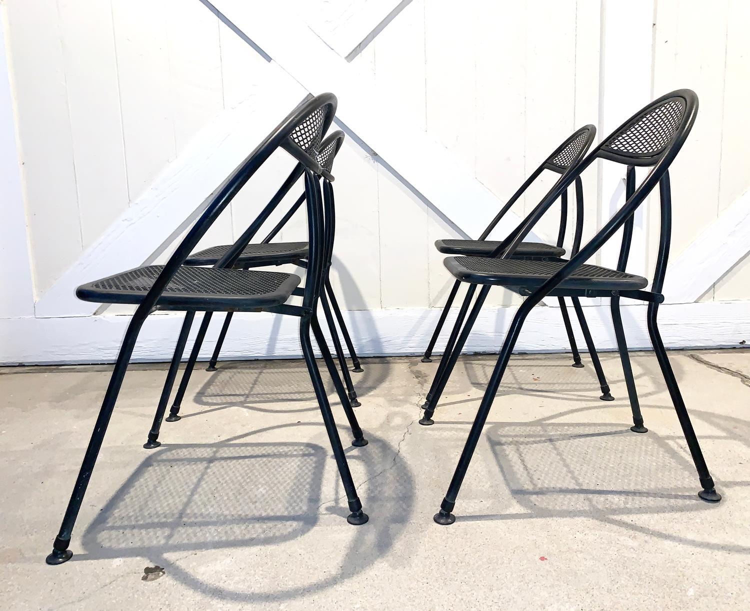20th Century Set of 4 Folding Chairs by Salterini for Rid-Jid