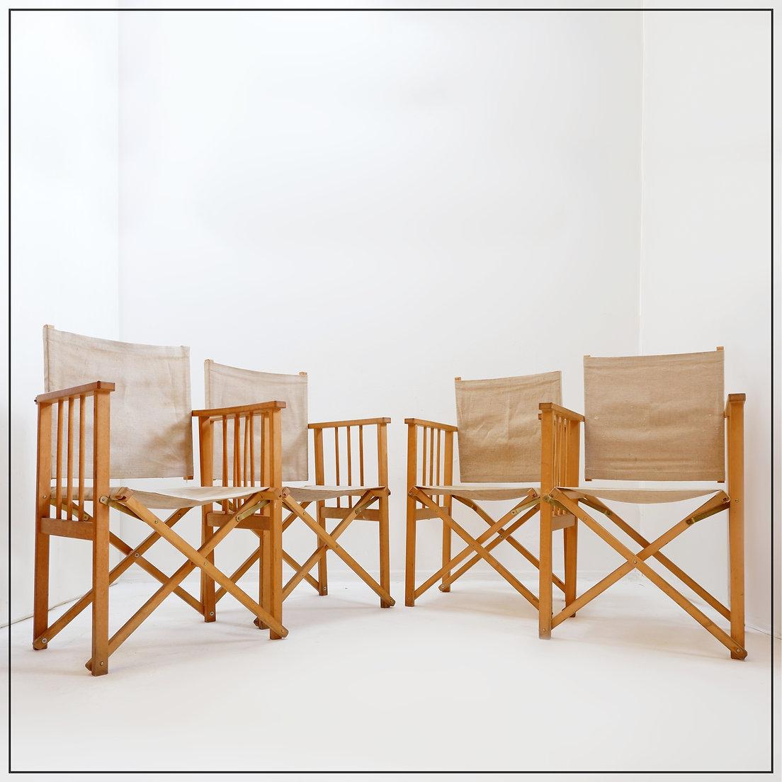 Safari folding chairs - Safari folding chairs
Measures : 52x48cm H:88cm SH:40cm 
Materials : Wood - Cotton canvas