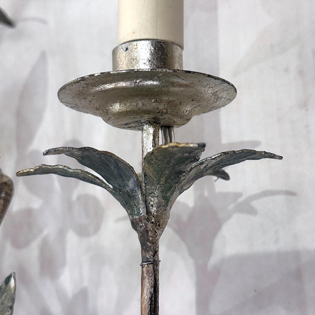 Metà XX secolo Set di 4 lampade a fogliame, vendute a coppie in vendita