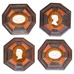Set of 4 Framed Classical Intaglios, Late 19th Century