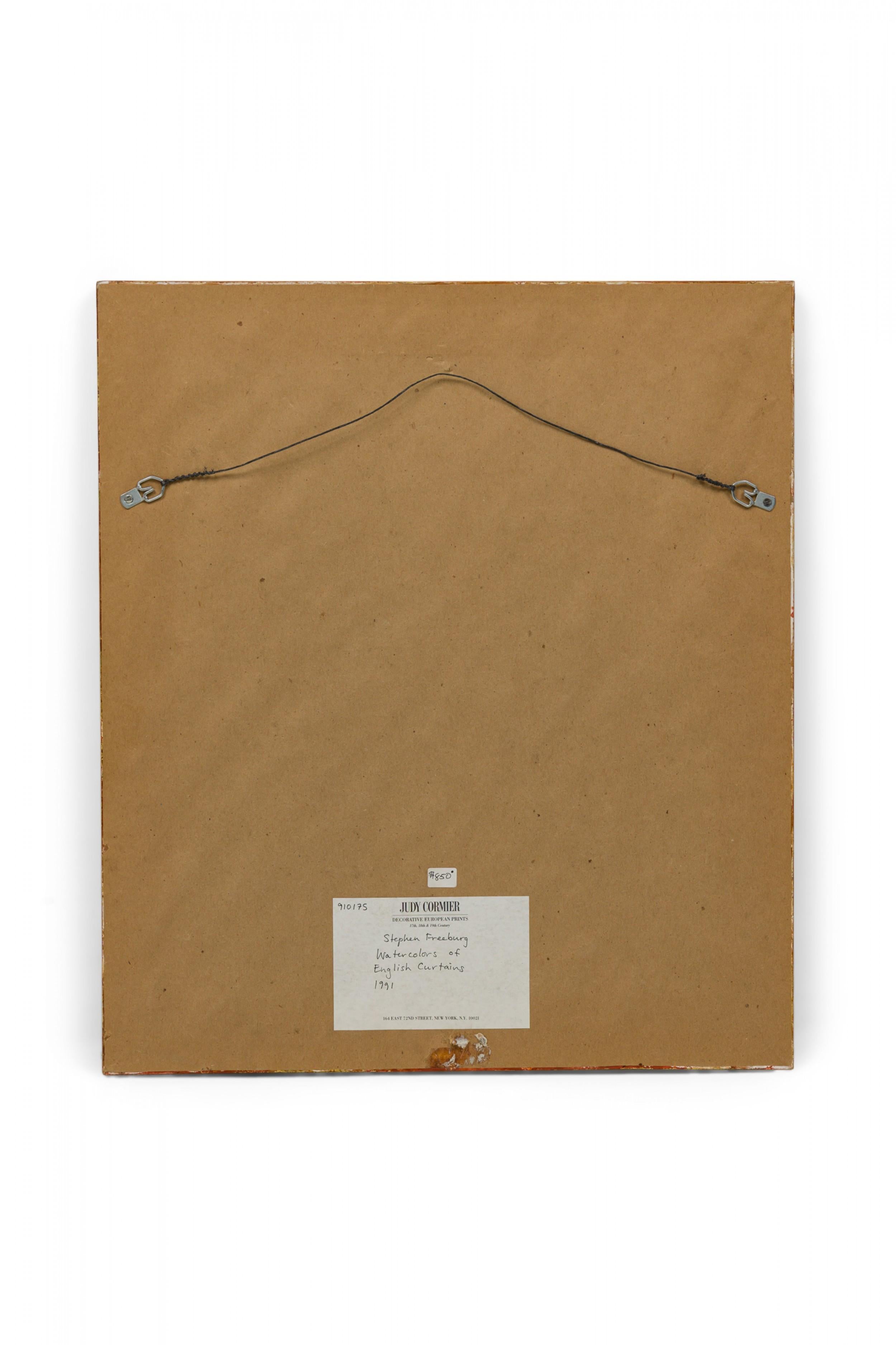 Con perline Set di 4 stampe acquerellate inglesi contemporanee incorniciate di tende inglesi in vendita