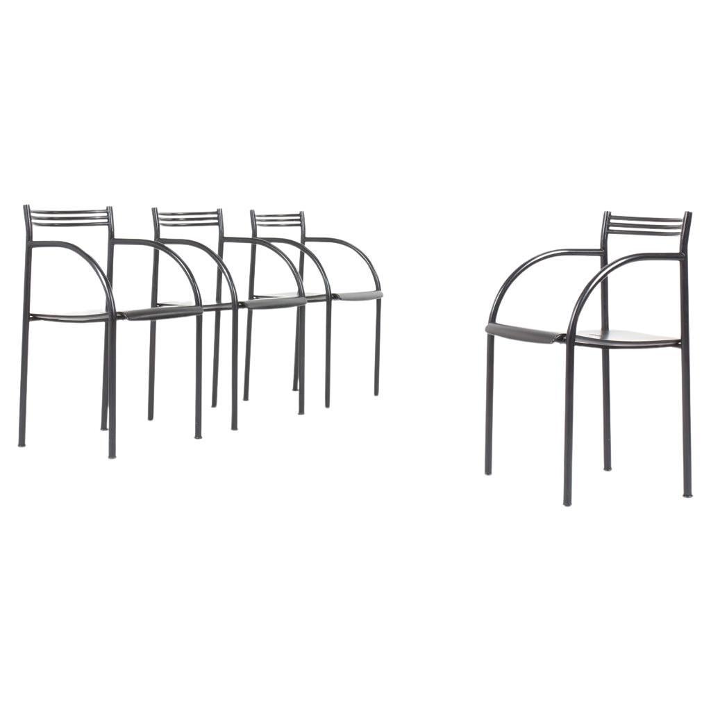 Ensemble de 4 chaises espagnoles Francesca de Philippe starck pour Baleri Italia, 1984 en vente