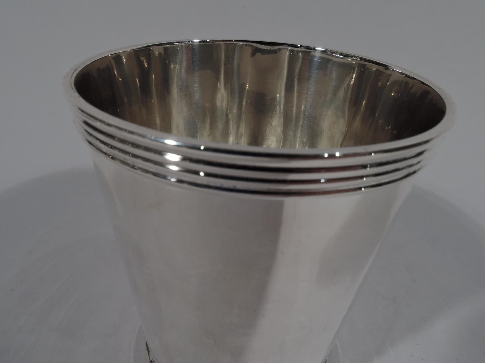 Modern Set of 4 Frank W. Smith Sterling Silver Mint Julep Cups