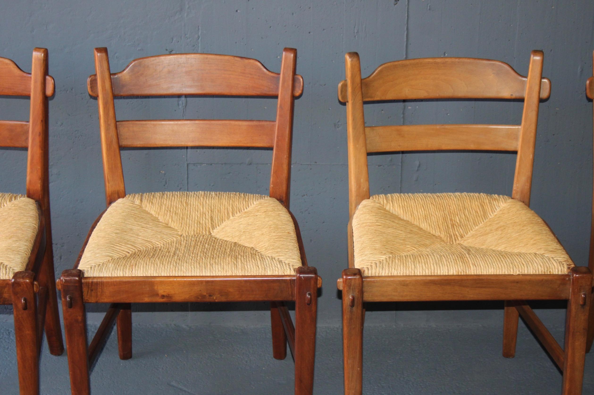Set of 4 Franz Xavier Sproll style chairs.