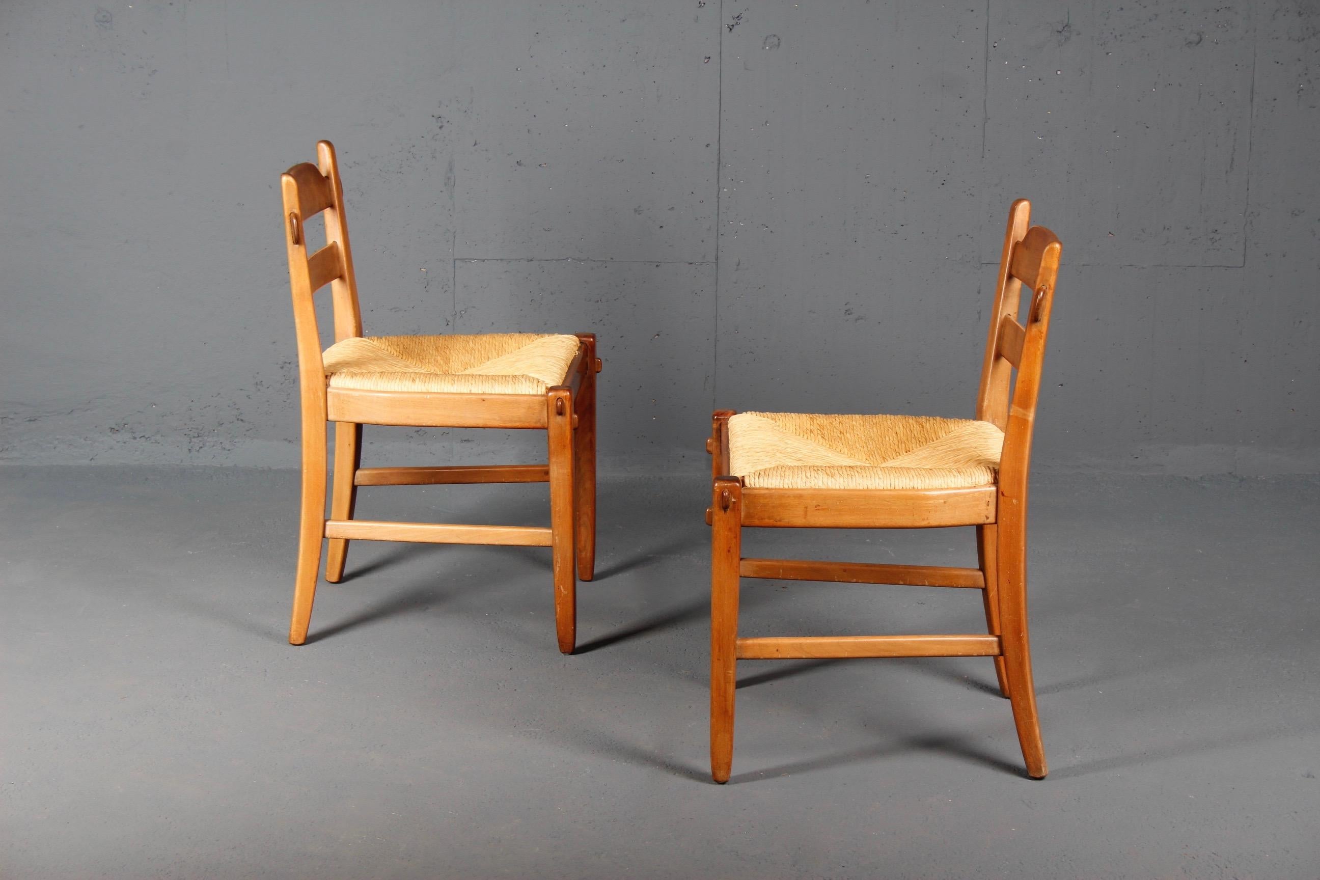 Straw Set of 4 Franz Xavier Sproll Style Chairs