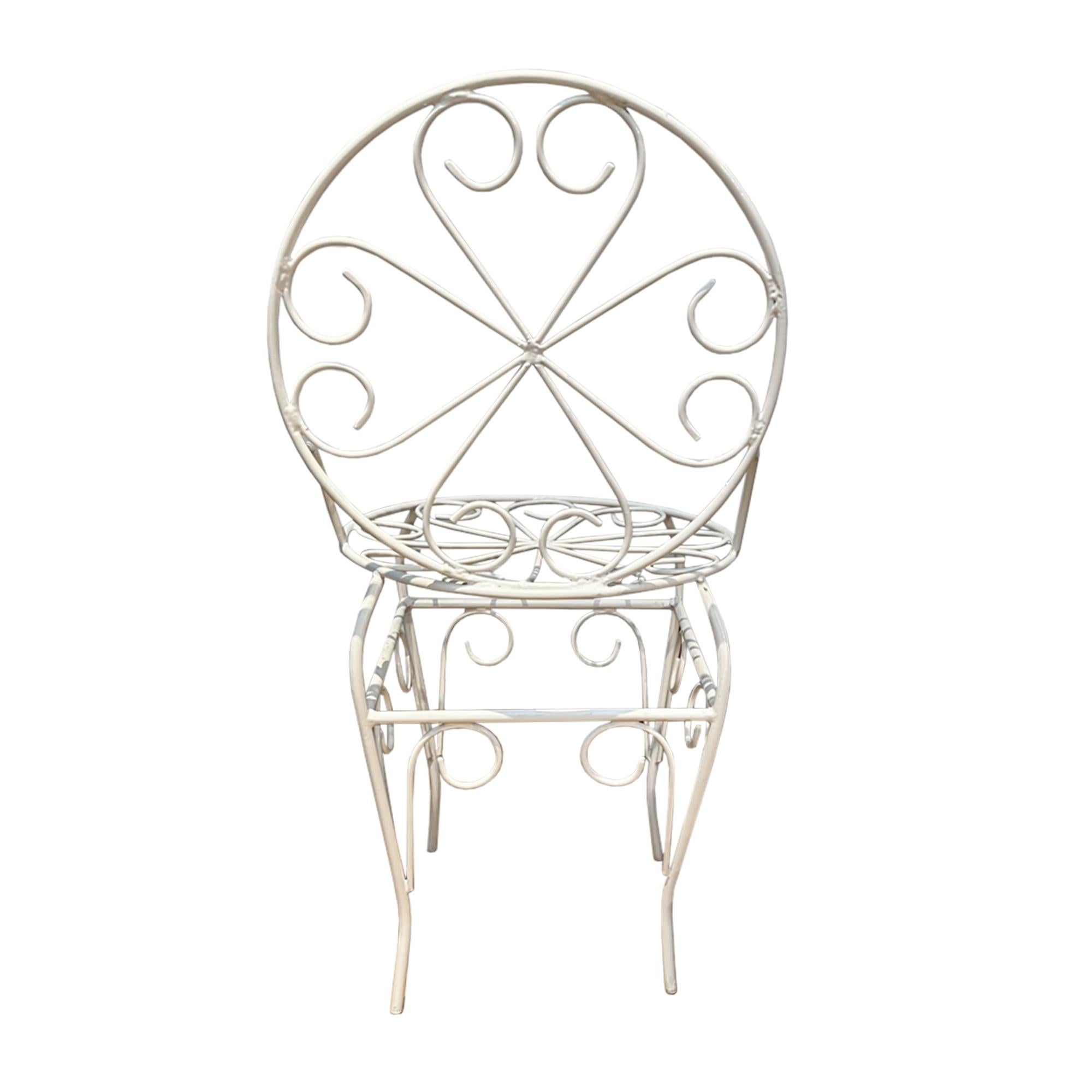 Fait main Ensemble de 4 chaises de jardin décoratives françaises des années 1950 '5 disponibles' en vente