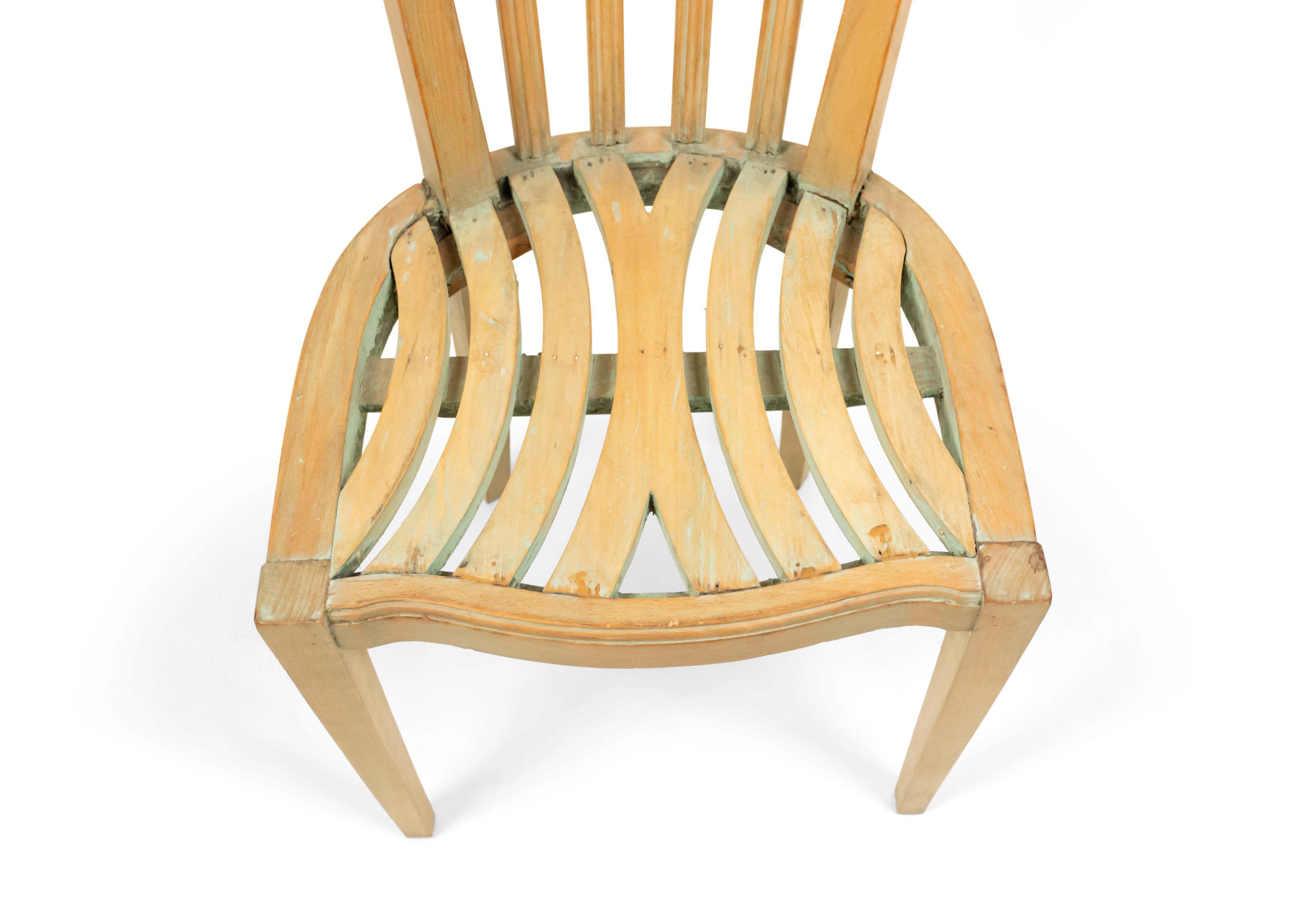 Art déco Ensemble de 4 chaises d'appoint Art Déco françaises blanchies en vente