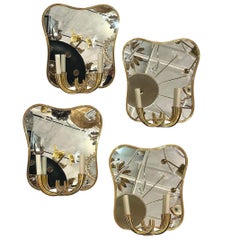 Set di 4 lampade francesi Art Deco. Venduto in coppia.