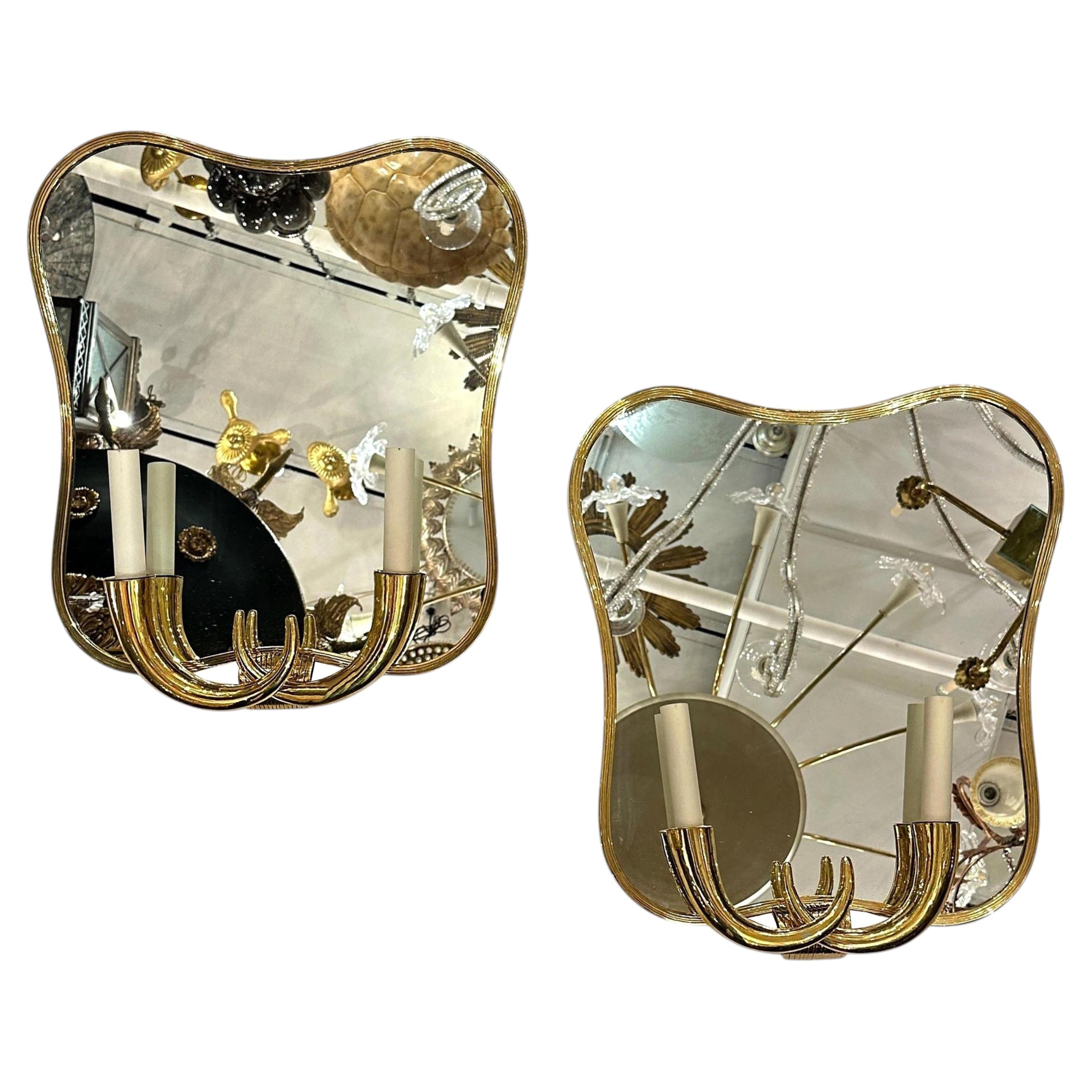 Set of 4 French Art Deco Sconces. Sold in Pairs.