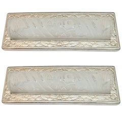 Set of 4 French Art Deco Wall Sconces by Schneider