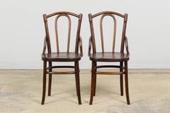 Set of 4 French Bentwood Bistro Dining Chairs, Provence, Mid-20th Century
