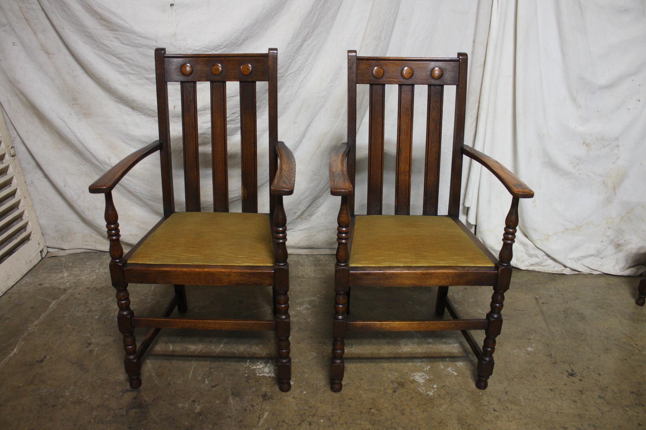 Set of 4 French Chairs and 2 Armchairs For Sale 6