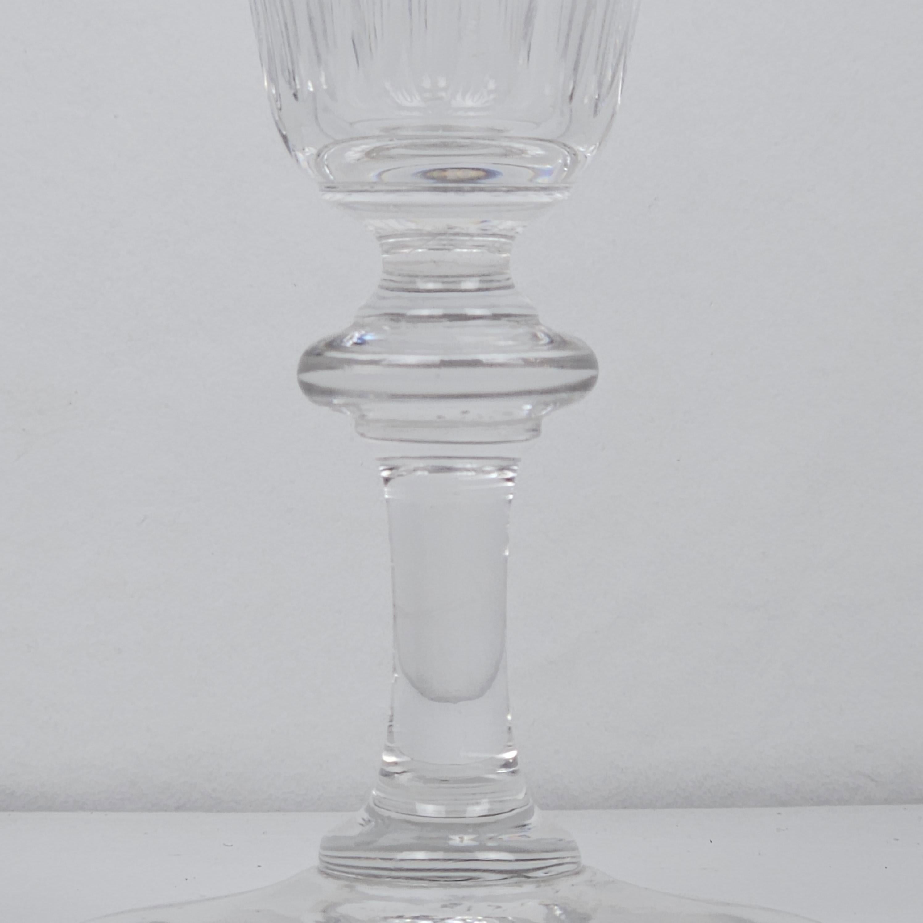 Fait main Ensemble de 4 flûtes à champagne françaises en cristal, vers 1870 en vente