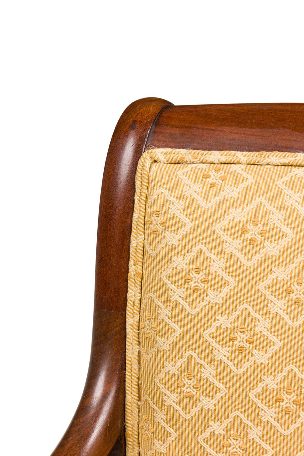 Satz von 4 französischen Directoire-Lockensesseln im Angebot 4