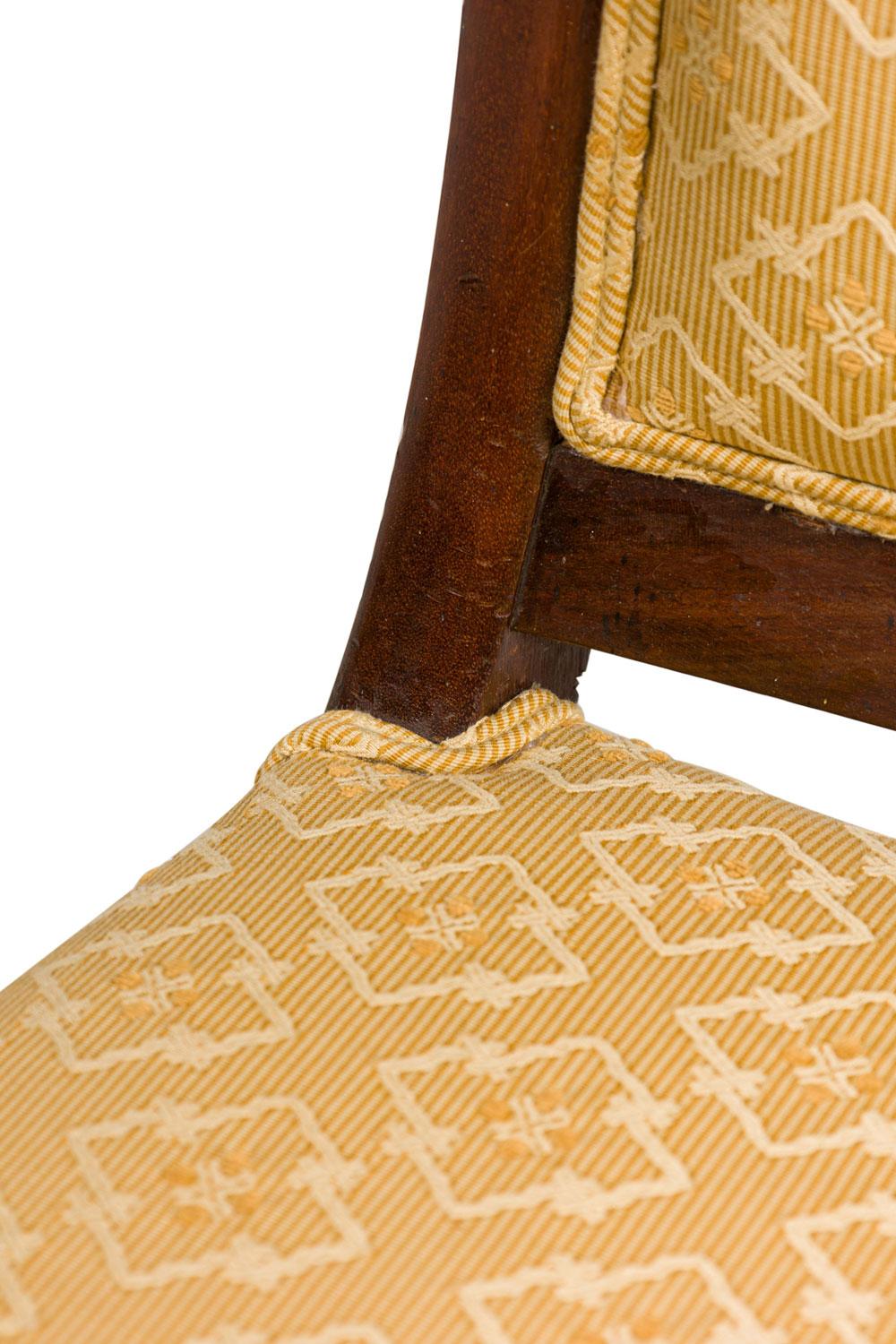 Satz von 4 französischen Directoire-Lockensesseln im Angebot 5