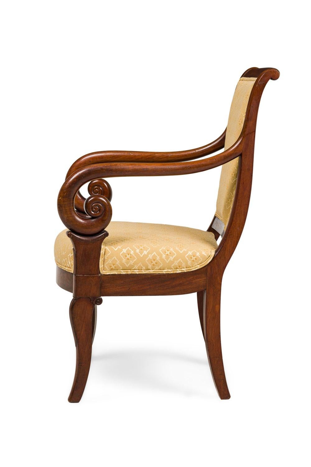 Satz von 4 französischen Directoire-Lockensesseln (19. Jahrhundert) im Angebot