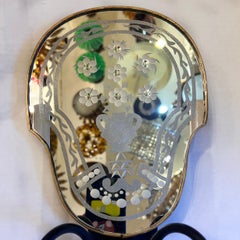 Paar französische geätzte Spiegelsockel