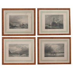 Set of 4 French Framed Lithographs