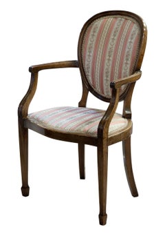 Set of 4 French Mahogany Balloon Back Carver Chairs, circa 1890