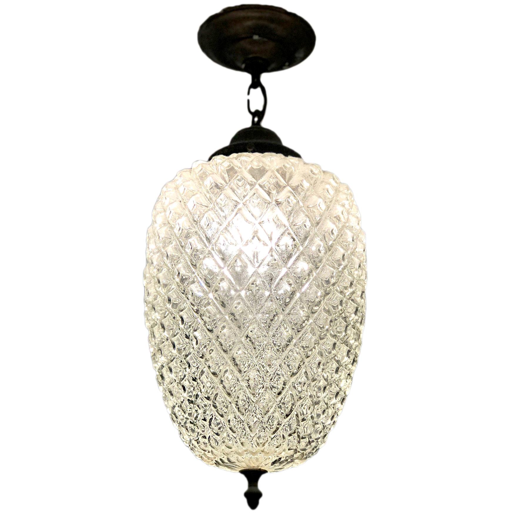 Set of 4 French Molded Glass Light Fixtures For Sale