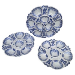 Set of 4 French Oyster Plates Circa 1890