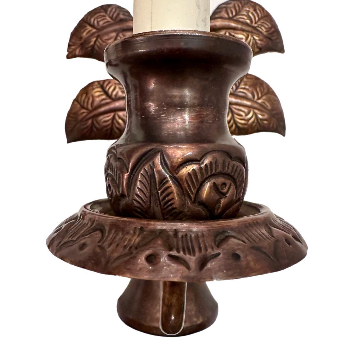 Set of 4 French Repousse Sconces. Sold per Pair. For Sale 9