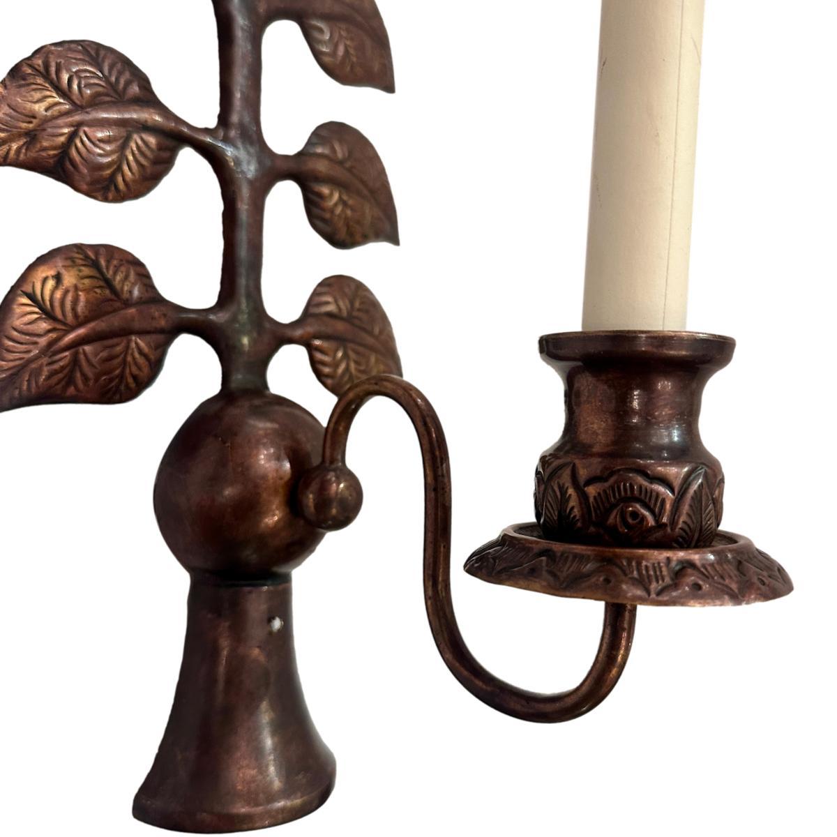 Set of 4 French Repousse Sconces. Sold per Pair. For Sale 13