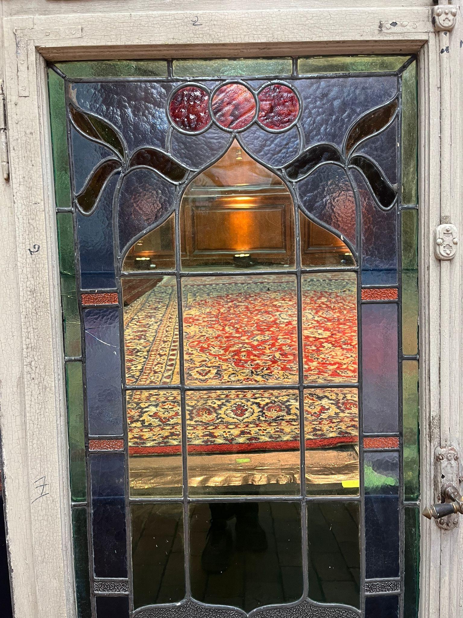 Set di 4 porte francesi con finestra in vetro Stained Glass in vendita 6