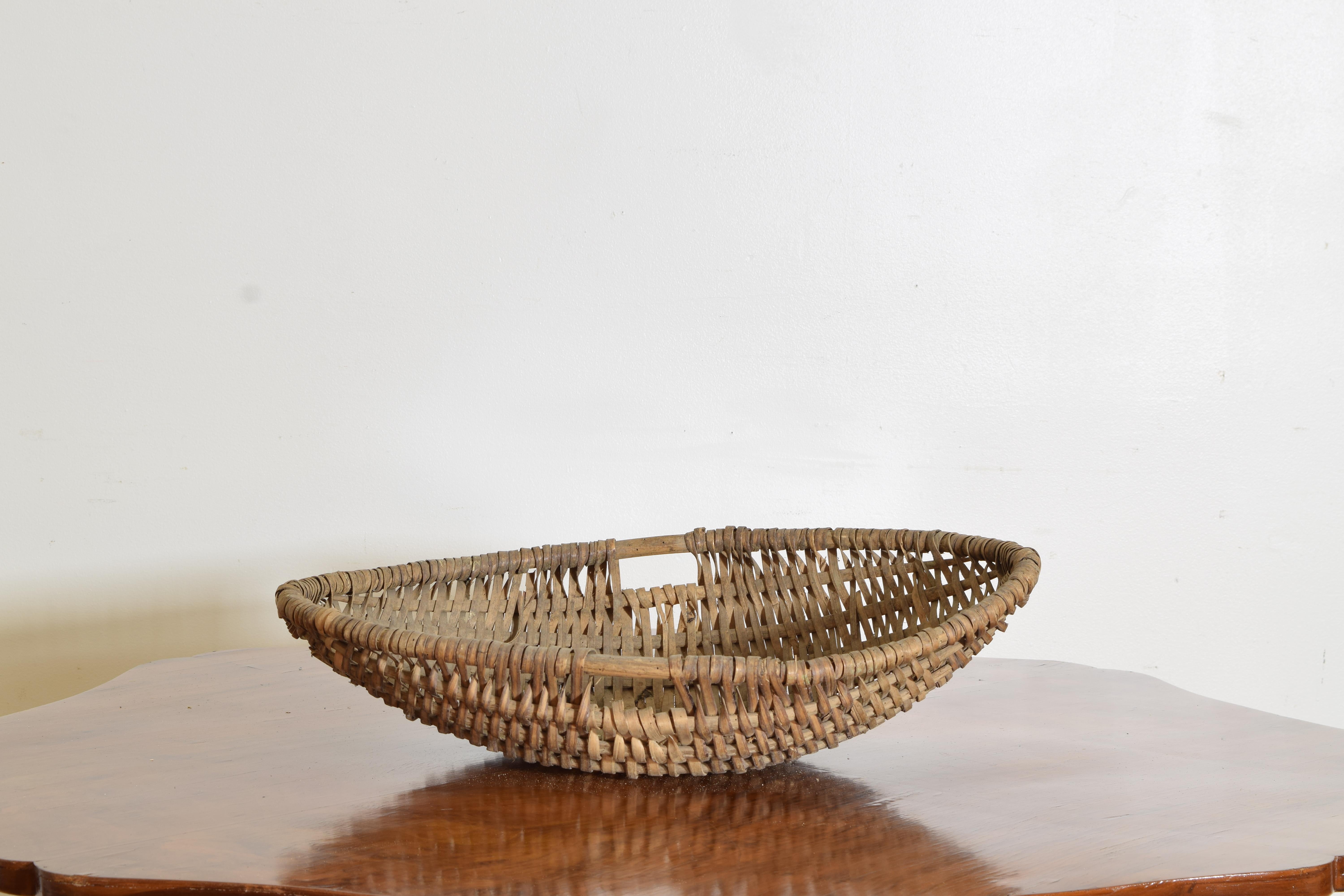 Set of 4 French Woven Baskets, early 20th cen. For Sale 1