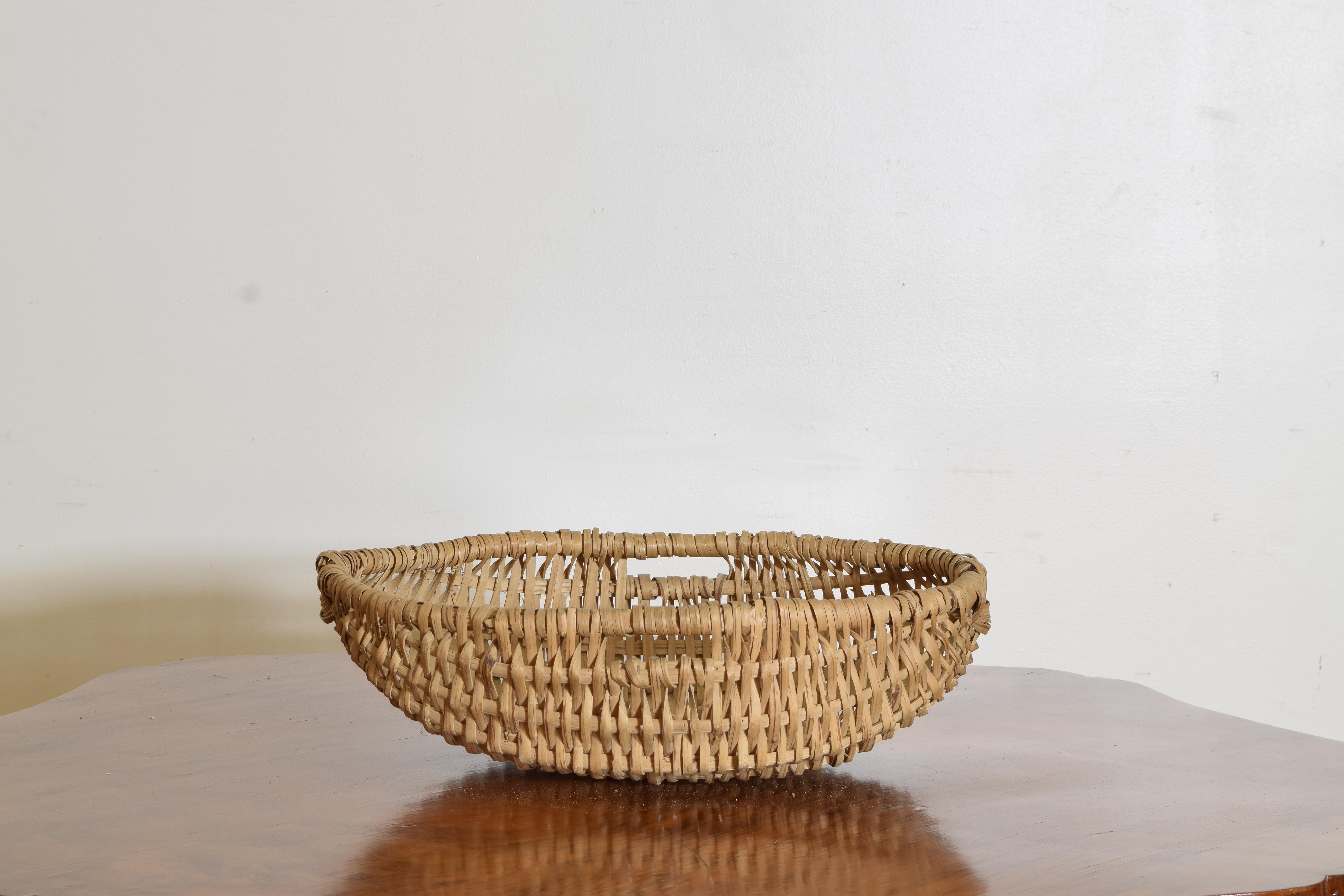 Set of 4 French Woven Baskets, early 20th cen. For Sale 2
