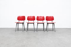 Set of 4 Friso Kramer Revolt Chairs with Grey Metal Frames