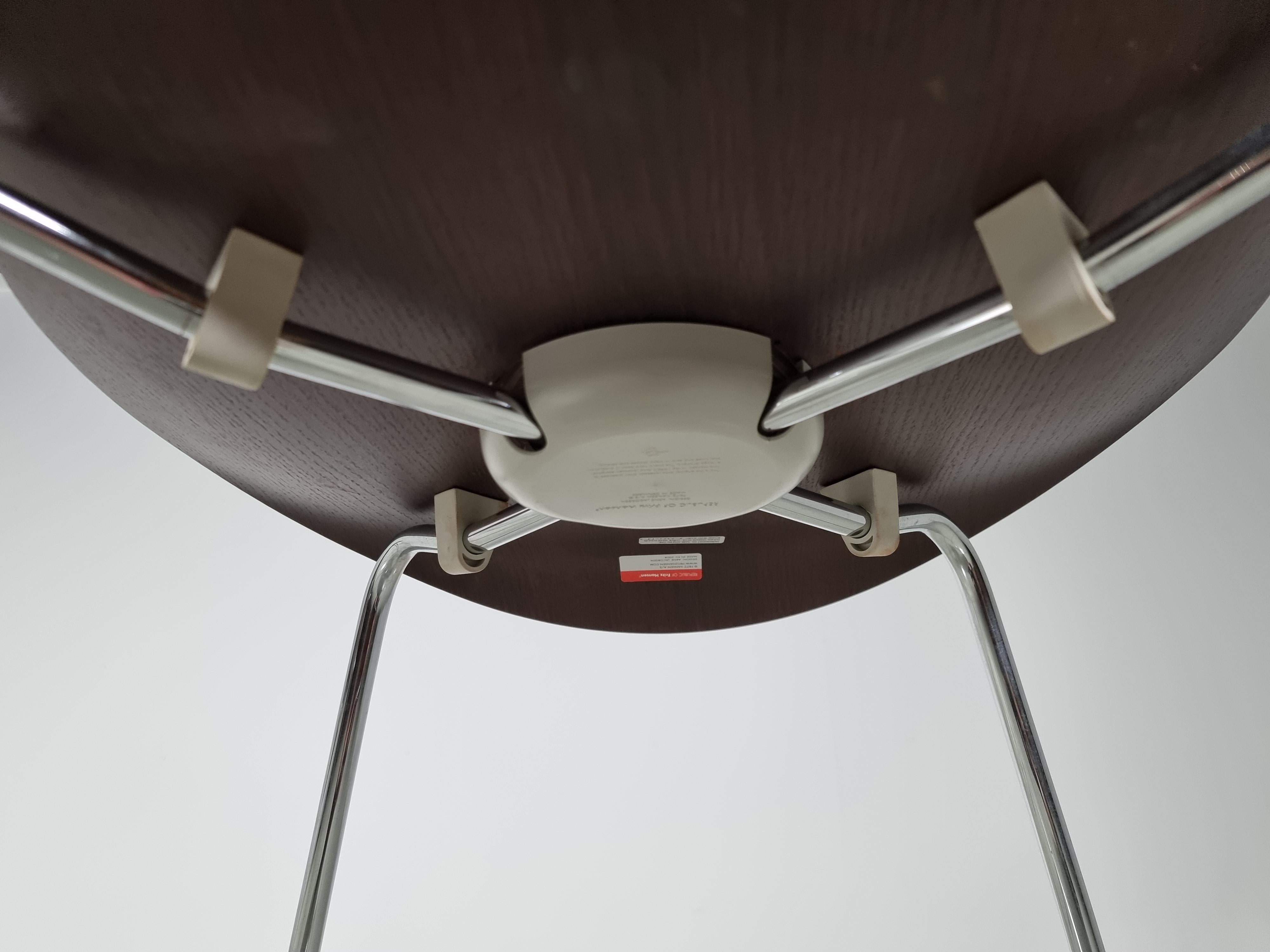 Set di 4 sgabelli Fritz Hansen Serie 7 in compensato di Oak marrone di Arne Jacobsen in vendita 6