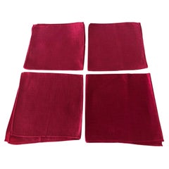 Set of '4' Fuchsia Color Linen Napkins