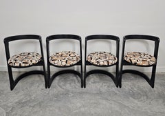 Set of 4 Fully Refurbished Mid Century "Hafta" Chairs designed by Emile Baumann