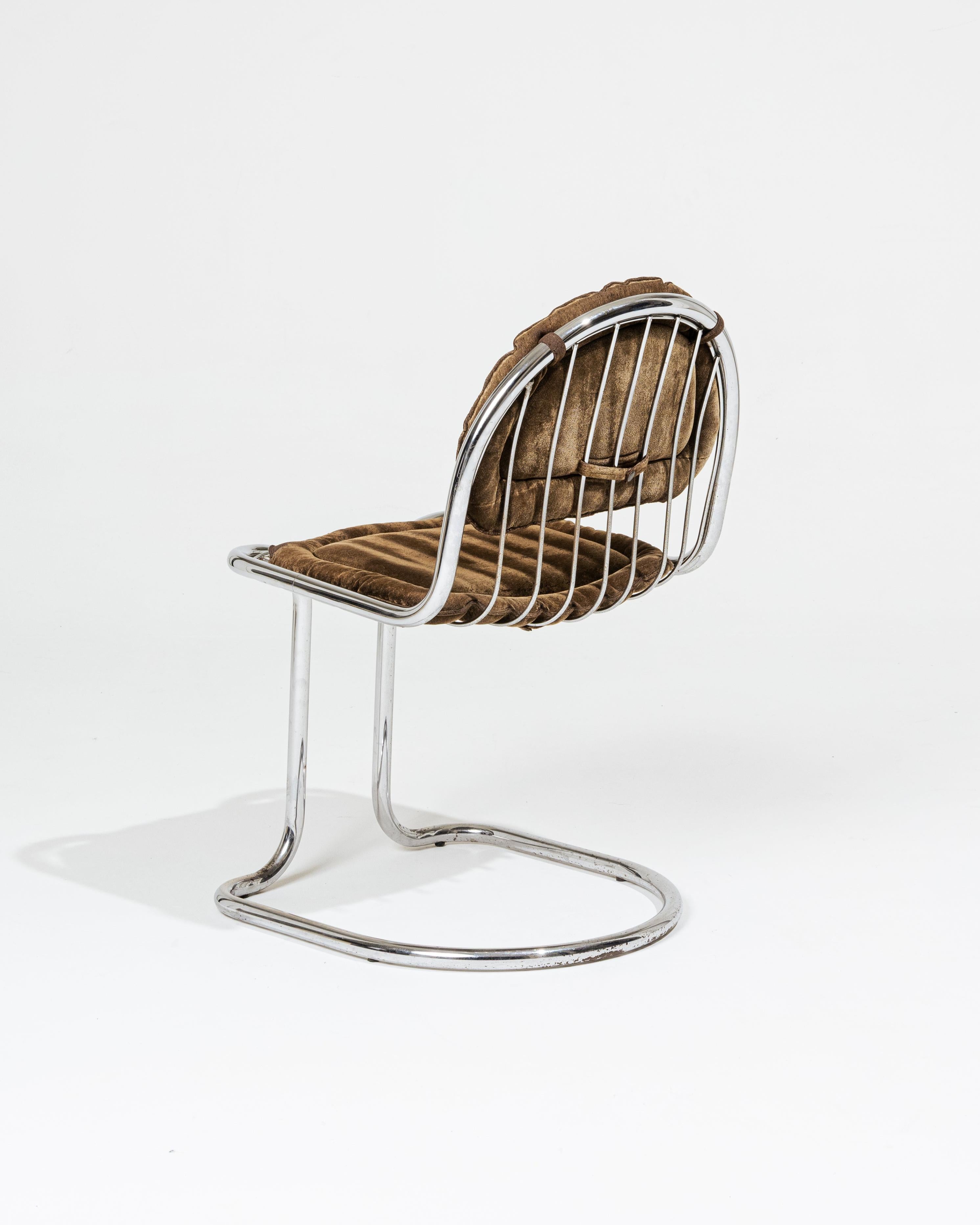 Set of 4 Gastone Rinaldi chairs, 1970s For Sale 3