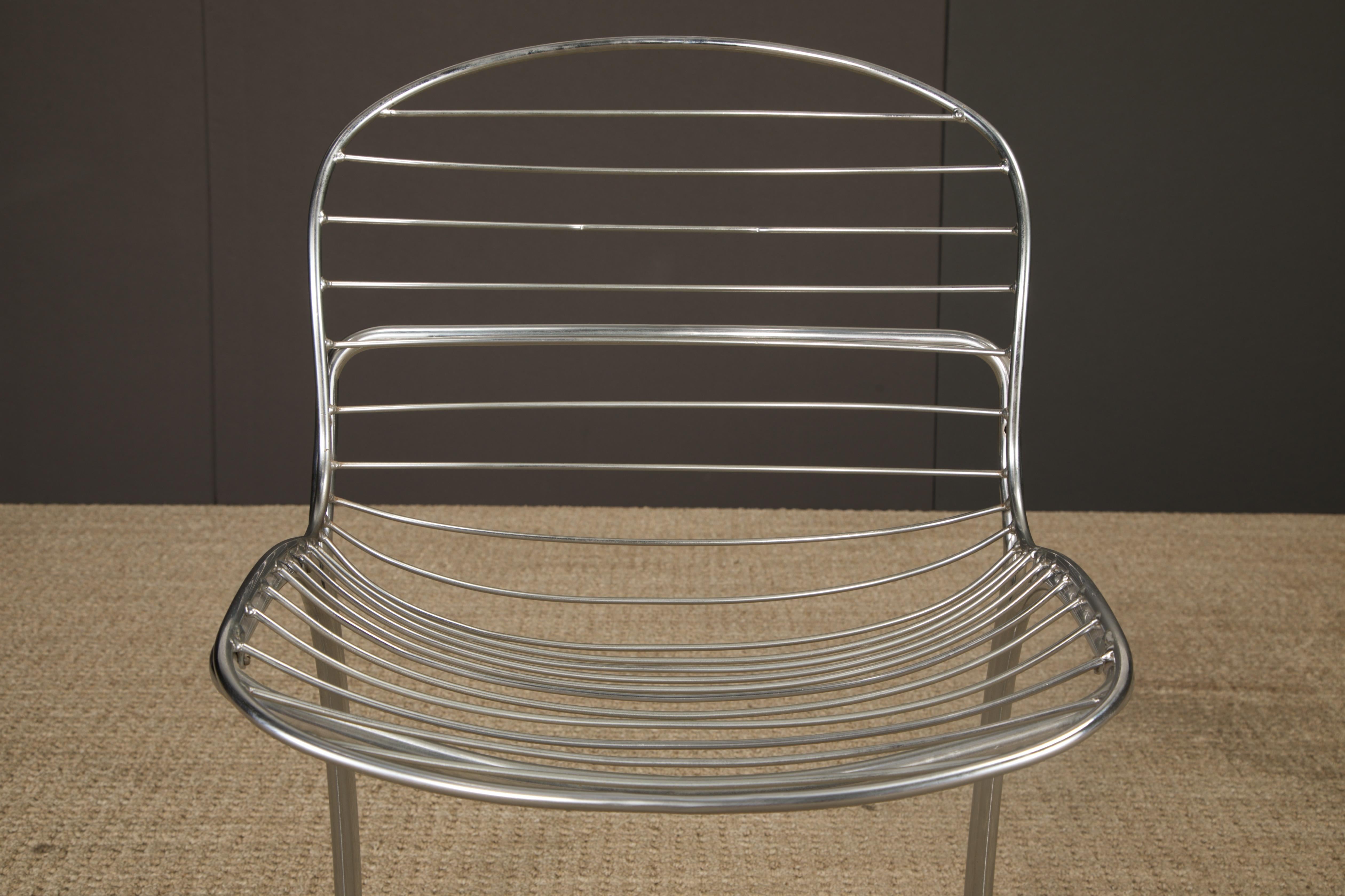 Set of 4 Gastone Rinaldi Chromed Steel Dining Chairs for RIMA, Italy, 1970s For Sale 4