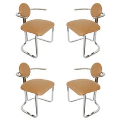 Set of 4 Gastone Rinaldi Fedra Dining Chairs for Thema, Italy
