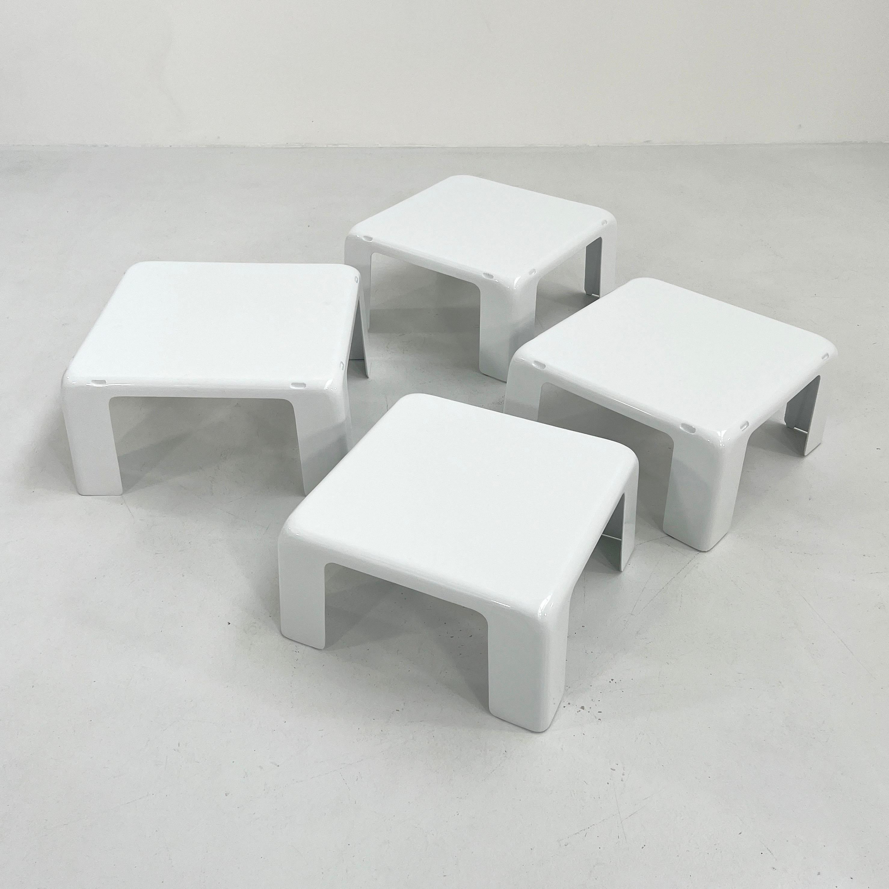 Mid-20th Century Set of 4 Gatti Side Tables by Mario Bellini for C&B Italia, 1960s