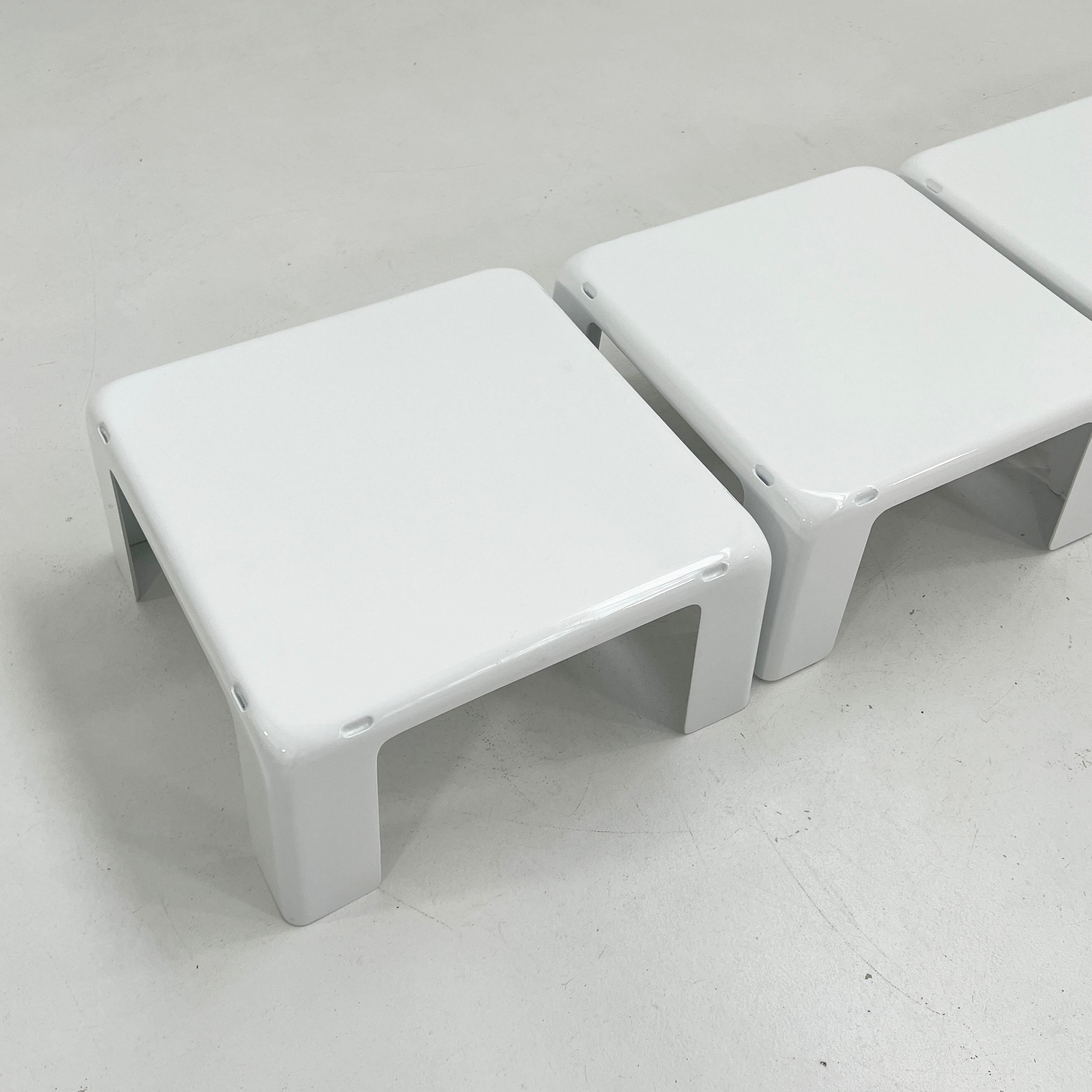 Fiberglass Set of 4 Gatti Side Tables by Mario Bellini for C&B Italia, 1960s